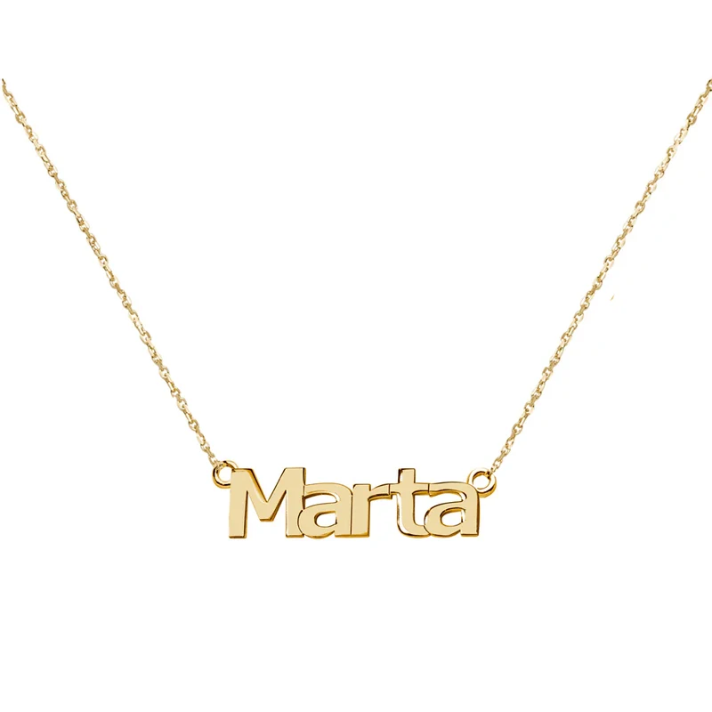 Collar de Oro 18K para Mujer con Nombre Grabado