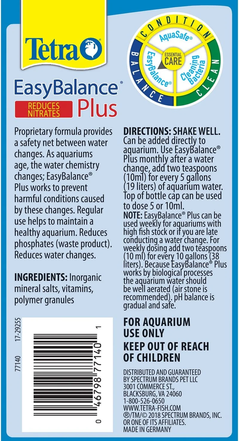 Tetra Easybalance más acondicionador de agua.
