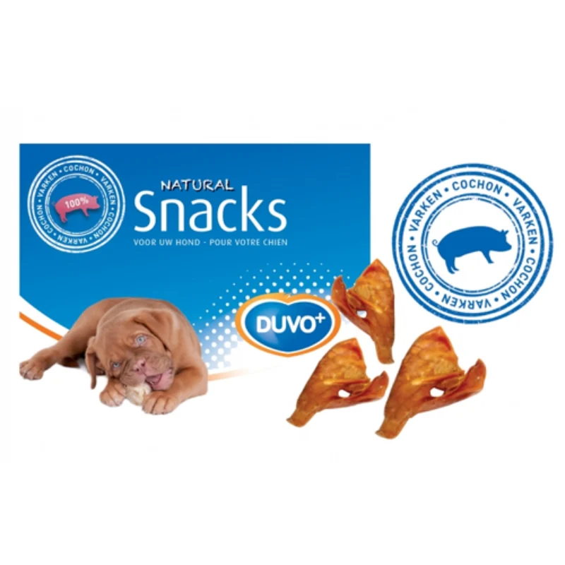 SNACK NATURAL OREJAS DE CERDO PERROS DUVO 25 UNIDADES