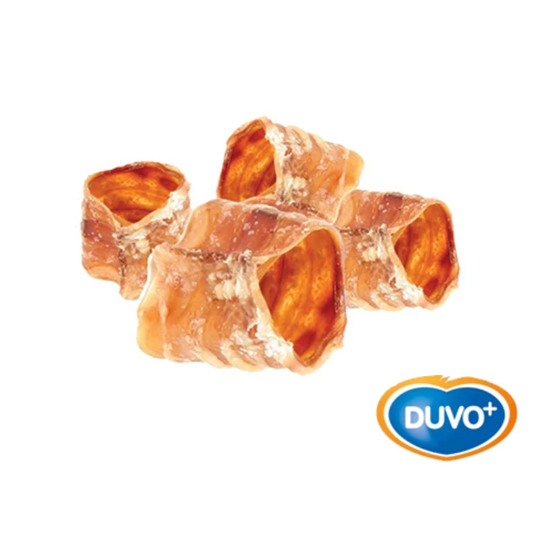 SNACK NATURAL PERROS TRAQUEA DE TERNERA DUVO FARMZ 250 GRAMOS