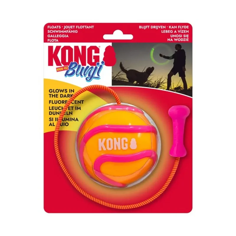 KONG Bunji High-Viz Ball Pelota Juguete para Perros
