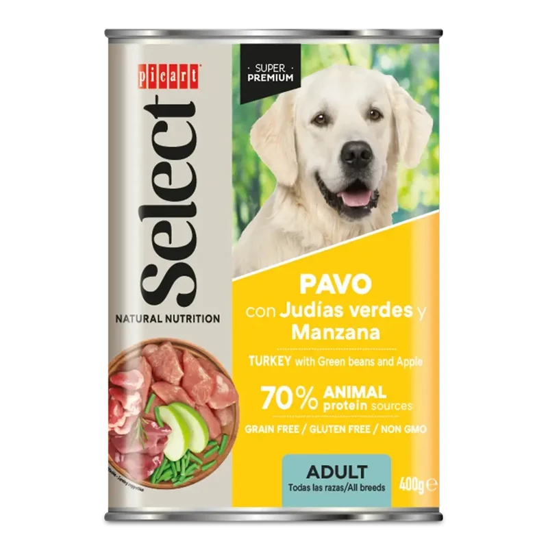 Picart Select Light Pavo con Judías Verdes Lata Comida Húmeda para Perros
