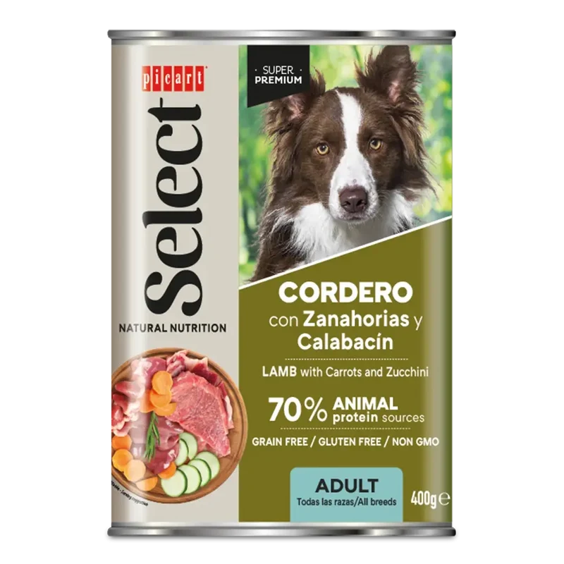 Picart Select Adult Cordero con Zanahorias Lata Comida Húmeda para Perros