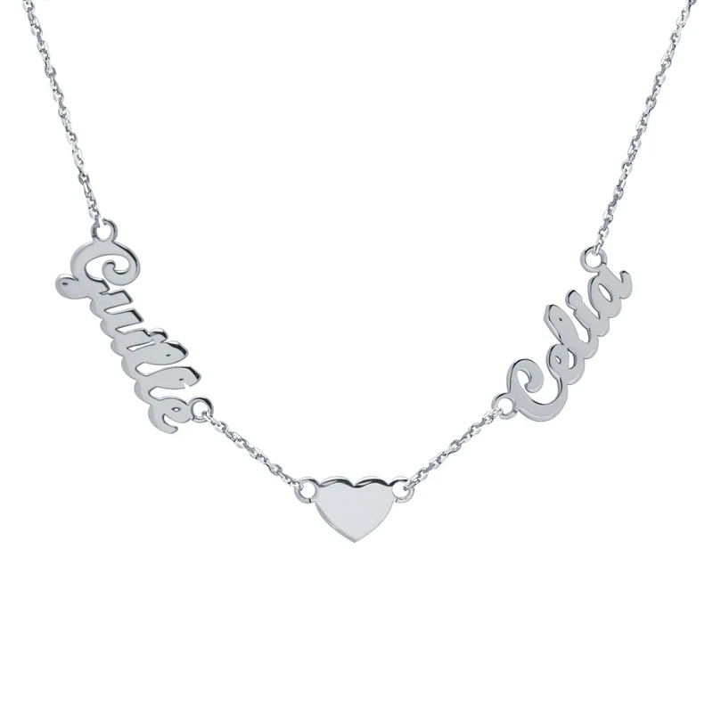 Collar Corazón de Oro con Nombre Grabado
