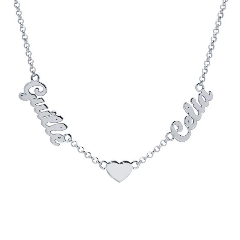 Collar Corazón de Plata 925 con Nombre Grabado