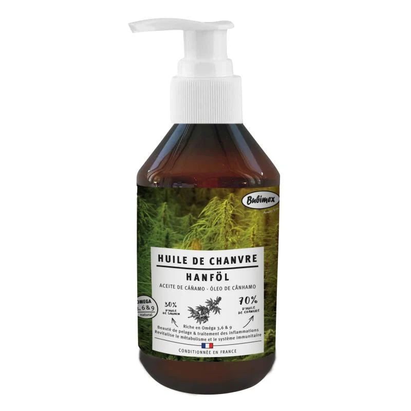 ACEITE DE CAÑAMO PARA PERROS BUBIMEX 500 ML