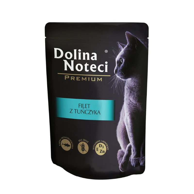 COMIDA HUMEDA GATOS DOLINA NOTECI PREMIUM MOUSSE CON TROZOS DE ATUN 6X85 GRAMOS