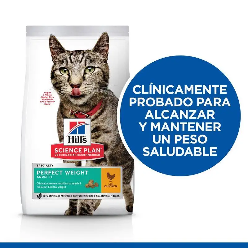 Hill'S Science Plan Adult Perfect Weight Pollo 7 kg Alimento para Gatos