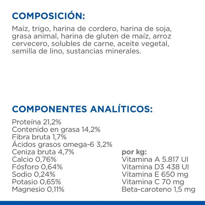 Hill's Science Plan Adult Medium Cordero y Arroz 18 kg Alimento para Perros