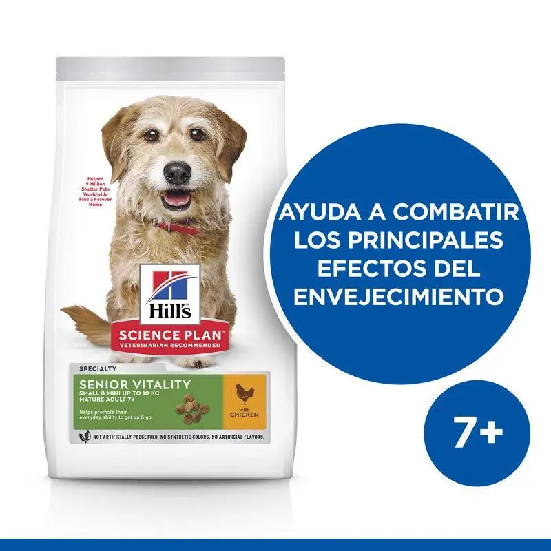 Hill'S Science Plan Mature Adult 7+ Senior Vitality Small y Mini Pollo 1,5 kg Alimento para Perros