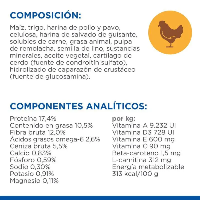 Hill'S Science Plan Mature Adult 7+ Light Medium Pollo 14 kg Alimento para Perros