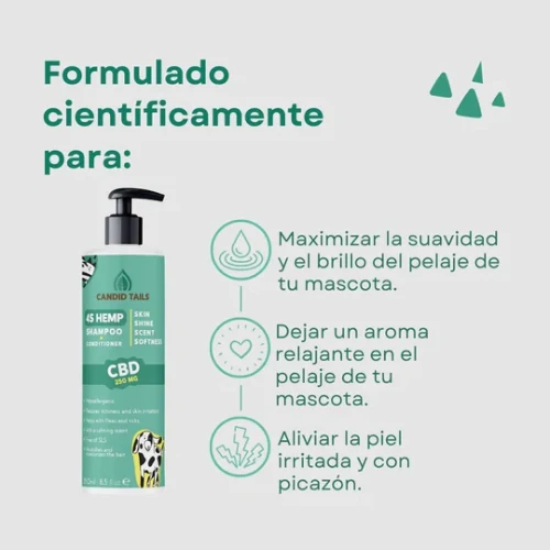 CHAMPU CBD PARA PERROS CANDID TAILS