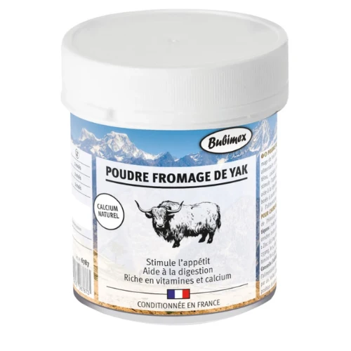 COMPLEMENTO ALIMENTICIO QUESO DE YAK EN POLVO BUBIMEX 400 G PARA PERROS Y GATOS