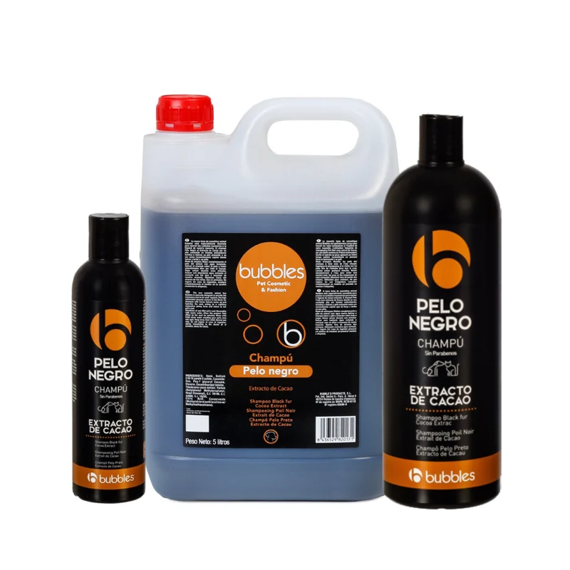 CHAMPU PERROS PELO NEGRO CACAO BUBBLES