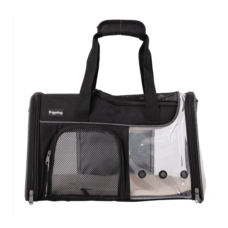 Freedog Transportín Transparente JFK 49x29x29cm para Perros y Gatos