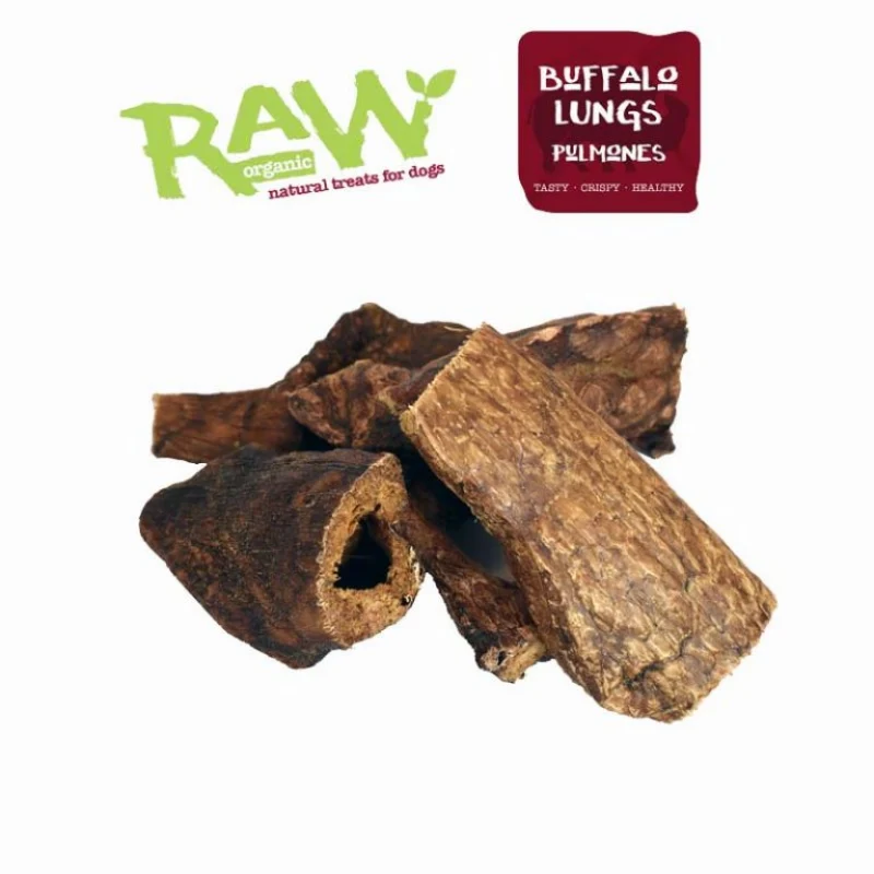 SNACK NATURAL PERROS PULMONES DE BUFALO DESHIDRATADOS FRESH RAW 7 X 100 G