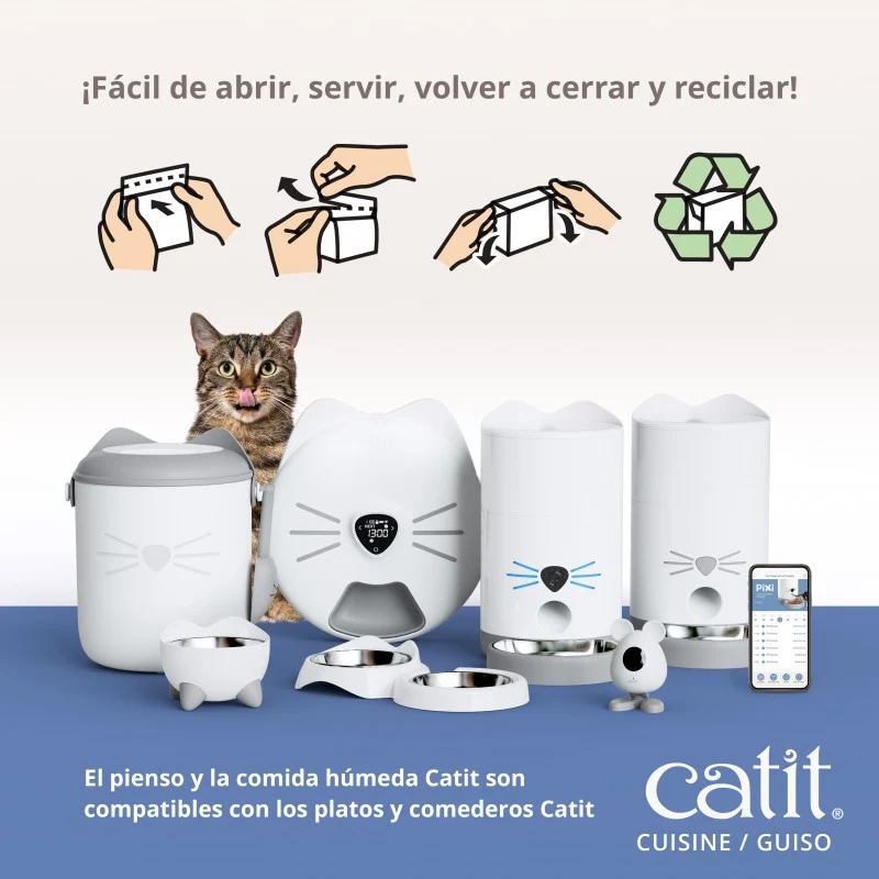MOUSSE CATIT CUISINE PARA GATOS PESCADO CON ATUN Y SALMON 12 X 90 G
