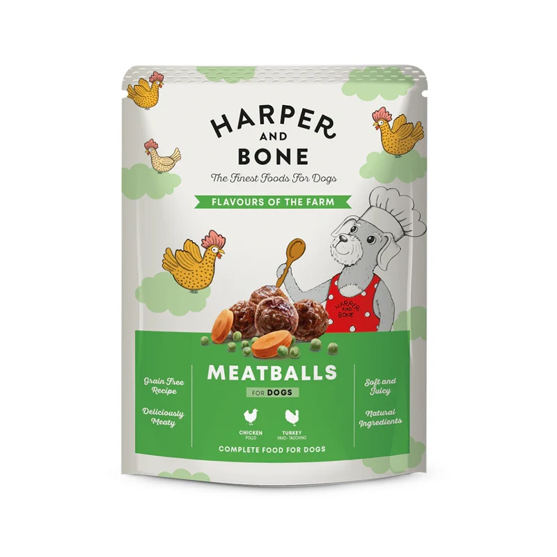 ALBONDIGAS PARA PERROS HARPER AND BONE FLAVOURS OF THE FARM 12 X 300 G