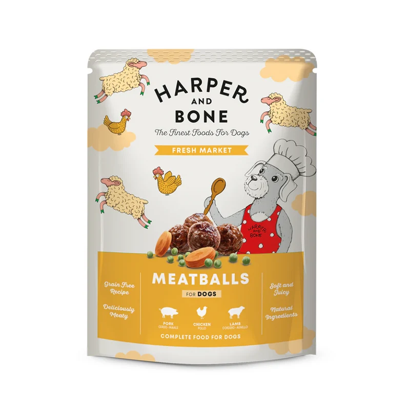 ALBONDIGAS PARA PERROS HARPER AND BONE FRESH MARKET 12 X 300 G