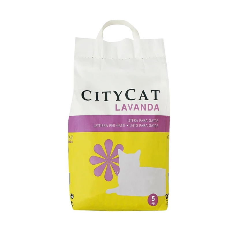 ARENA GATOS CITYCAT PERFUMADA LAVANDA 4 X 5 KG