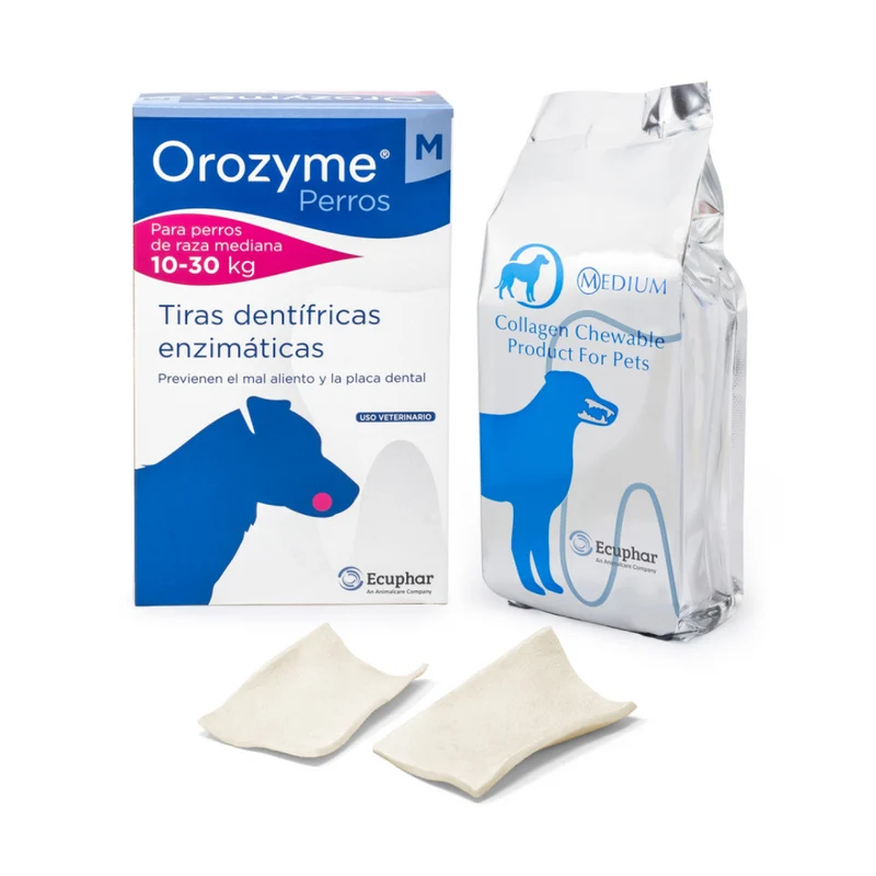 OROZYME TIRAS DENTRIFICAS MAL ALIENTO Y PLACA DENTAL 12 TIRAS TALLA M