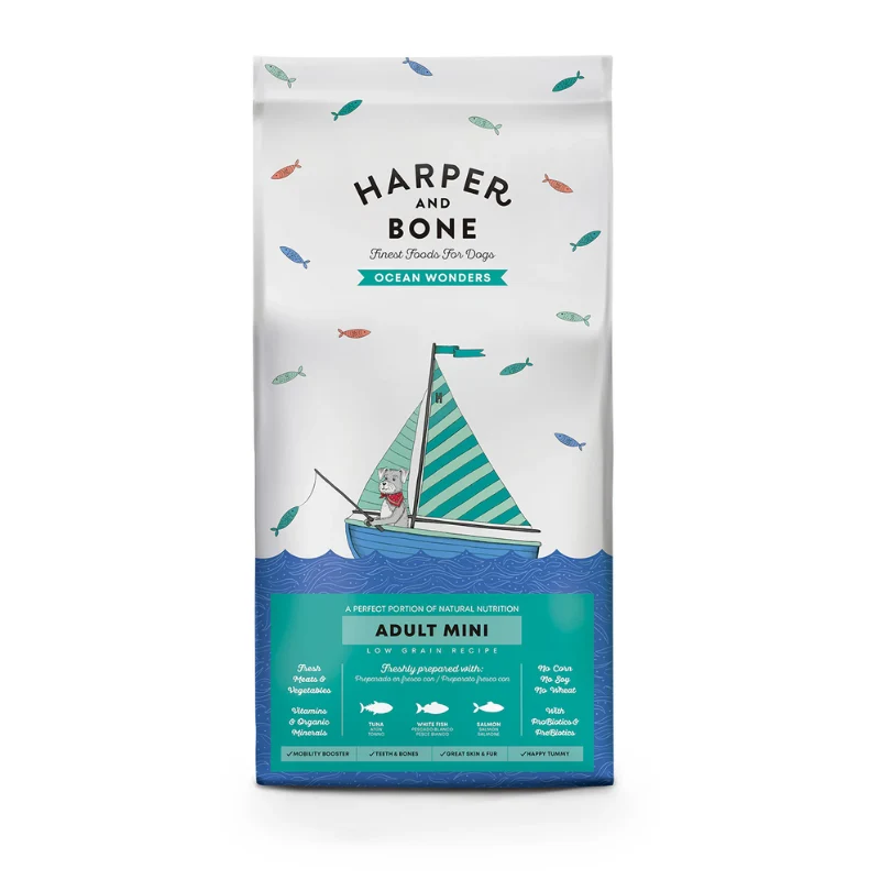 HARPER AND BONE PERROS ADULTO MINI OCEAN WONDERS LOW GRAIN 10 KG