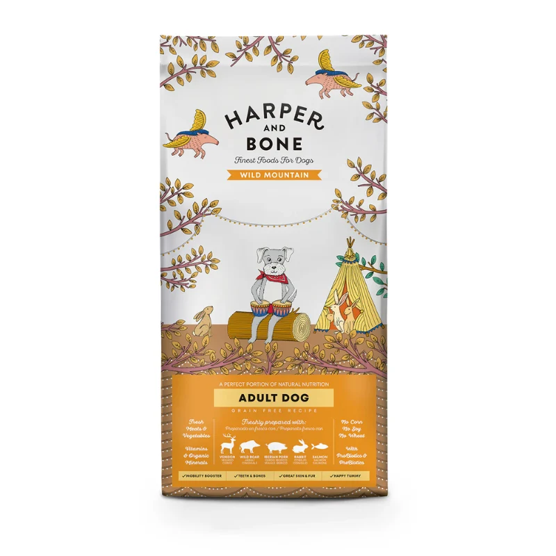 HARPER AND BONE PERROS ADULTOS WILD MOUNTAIN GRAIN FREE 12 KG