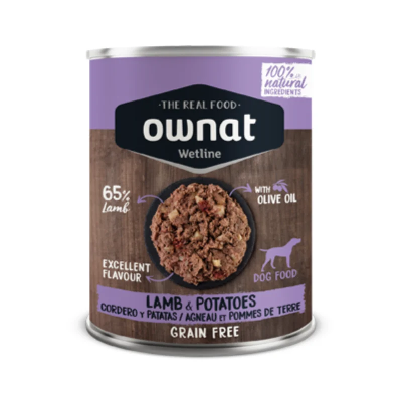 OWNAT COMIDA HUMEDA PERROS CORDERO Y PATATAS GRAIN FREE 12 X 395 G