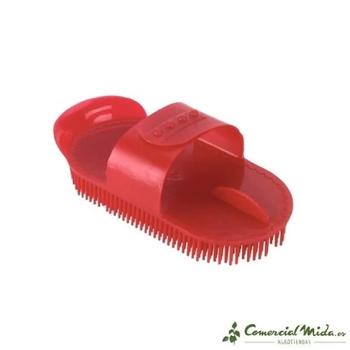 Cepillo Rojo de Plástico KERBL para Caballos