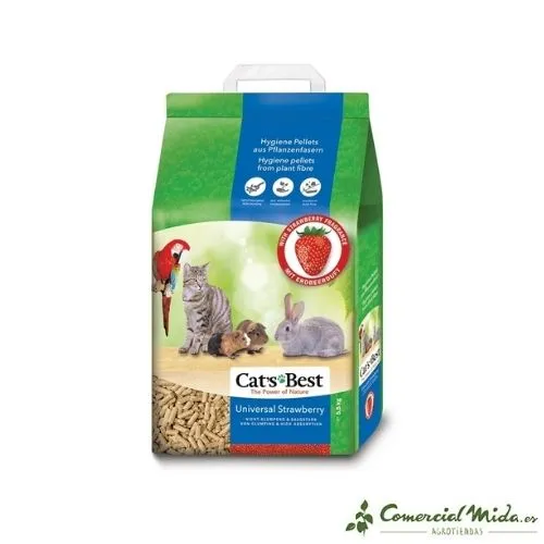 Lecho Higiénico JRS CAT'S BEST Universal Strawberry 10L para Mascotas
