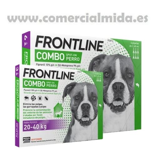 FRONTLINE COMBO, Pipetas Antiparasitarias Para Perros Grandes (20 a 40 kg)
