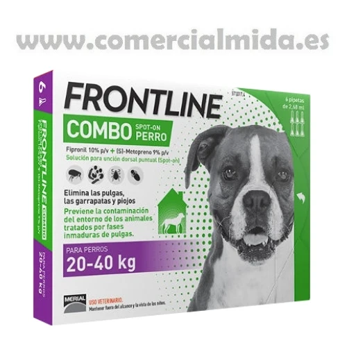 FRONTLINE COMBO, Pipetas Antiparasitarias Para Perros Grandes (20 a 40 kg)