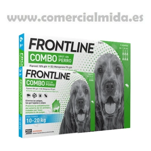 FRONTLINE COMBO, Pipetas Antiparasitarias Para Perros Medianos (10 a 20 kg)