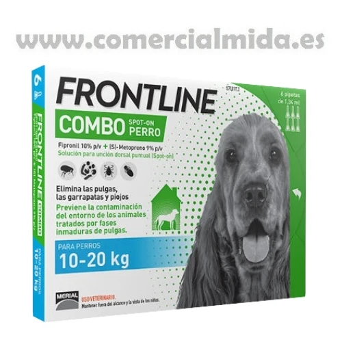 FRONTLINE COMBO, Pipetas Antiparasitarias Para Perros Medianos (10 a 20 kg)