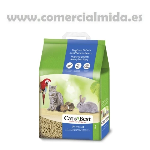 Cat's Best Universal, lecho absorbente biodegradable para mascotas