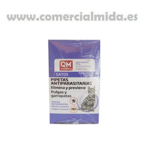 Pipetas anti pulgas y garrapatas DIXIE Fipronilo 50 mg spot-on para gatos