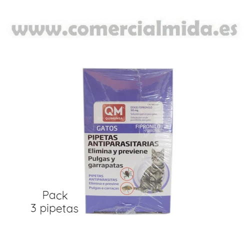 Pipetas anti pulgas y garrapatas DIXIE Fipronilo 50 mg spot-on para gatos