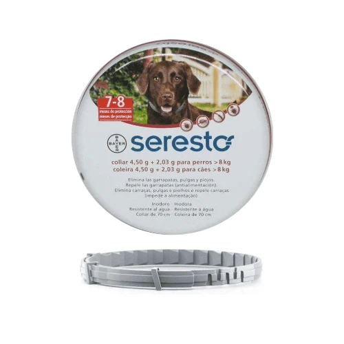 Collar SERESTO BAYER para perros anti pulgas, garrapatas y piojos