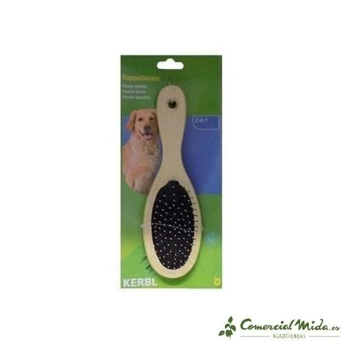Cepillo 2 en 1 KERBL con Doble Cara para Perros Pelo Liso
