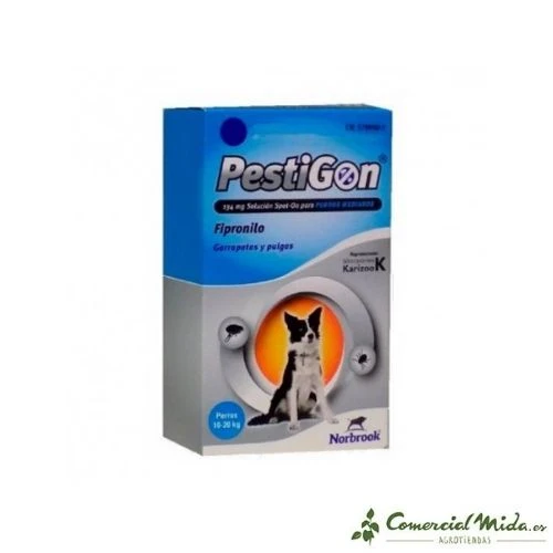 Pipetas Anti Pulgas y Garrapatas PESTIGON para Perros 10-20Kg