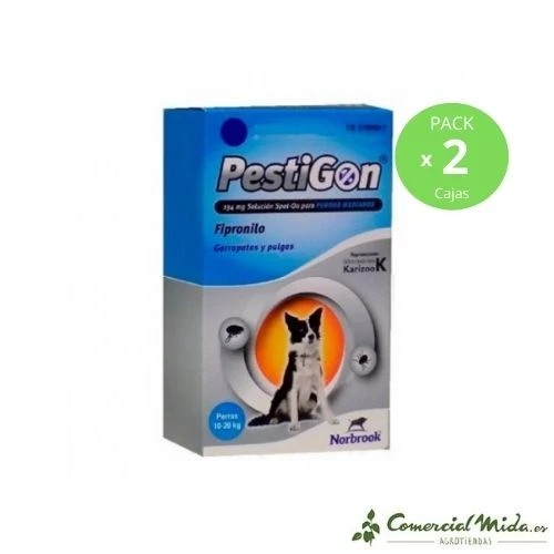 Pipetas Anti Pulgas y Garrapatas PESTIGON para Perros 10-20Kg