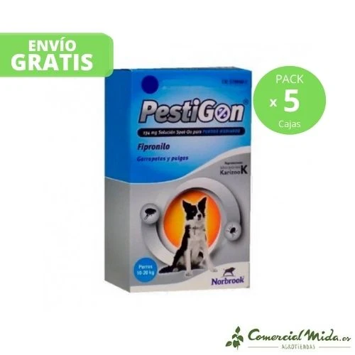 Pipetas Anti Pulgas y Garrapatas PESTIGON para Perros 10-20Kg