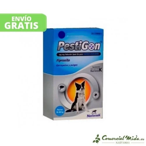 Pipetas Anti Pulgas y Garrapatas PESTIGON para Perros 10-20Kg