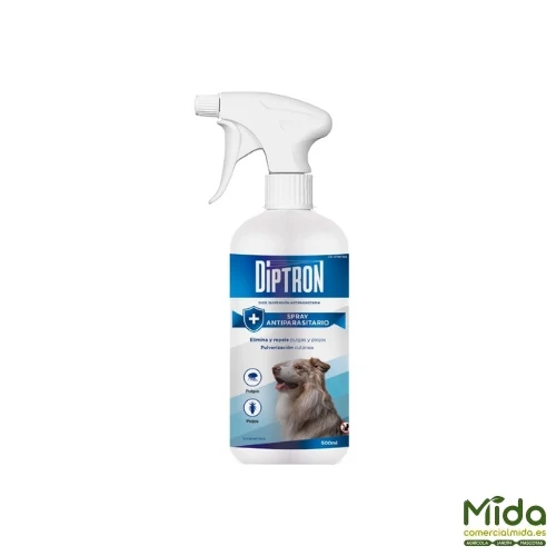 DIPTRON Spray Antiparasitario para Perros Anti Pulgas y Piojos 500 ml