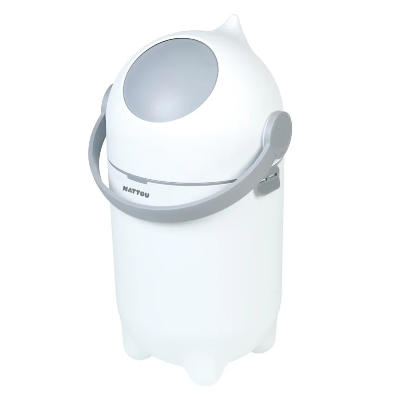 Nattou Dropy Balde Fraldas - Branco e Cinza