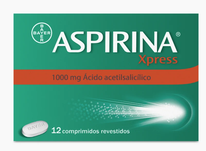 Aspirina Xpress, 1000 mg Fita termossoldada 12 Unidade(s) Comprimido Revestido
