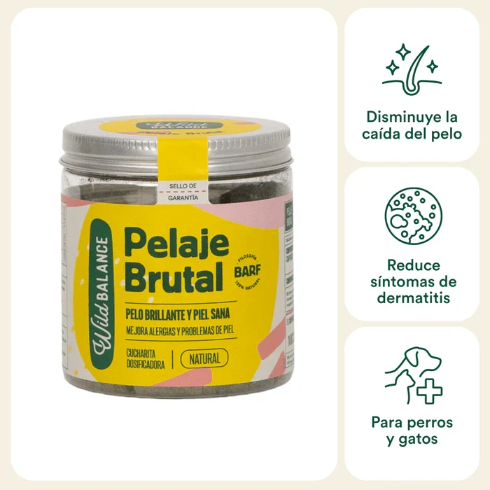 Pelaje Brutal - Suplemento para la salud de la piel y el pelo