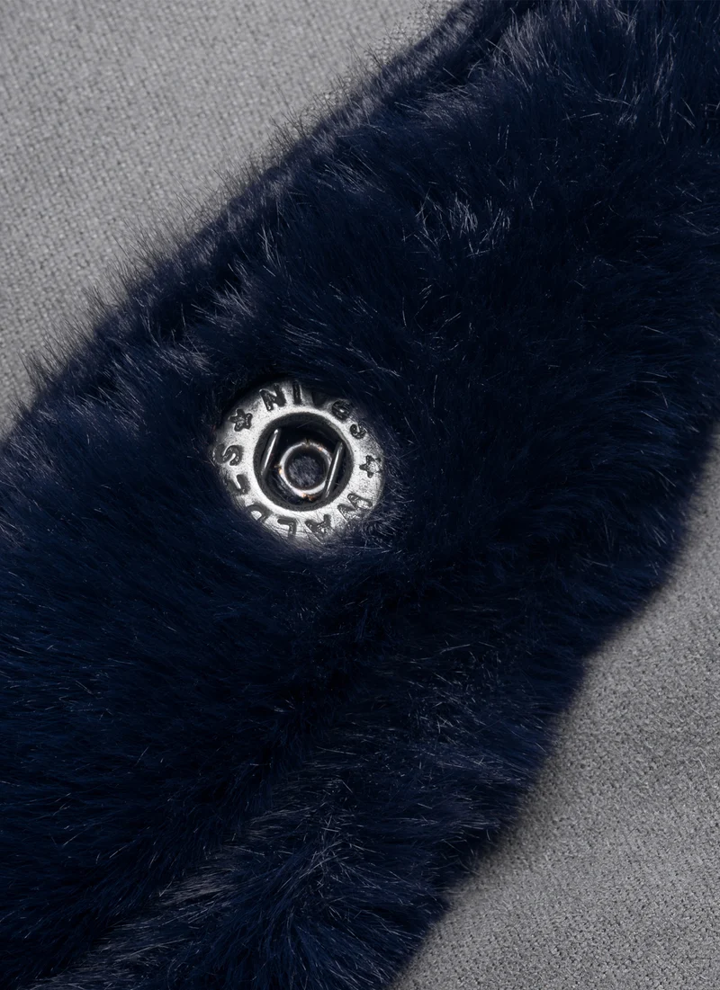 ROLL BED - FURRY DEEP BLUE