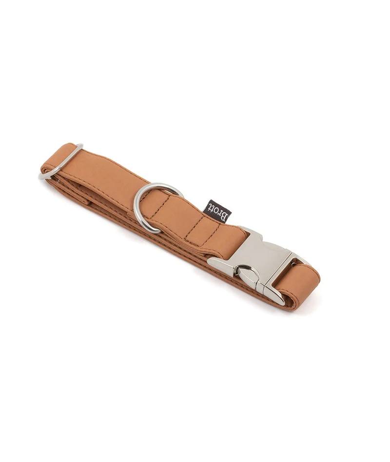 Collar perro Essence Camel silver