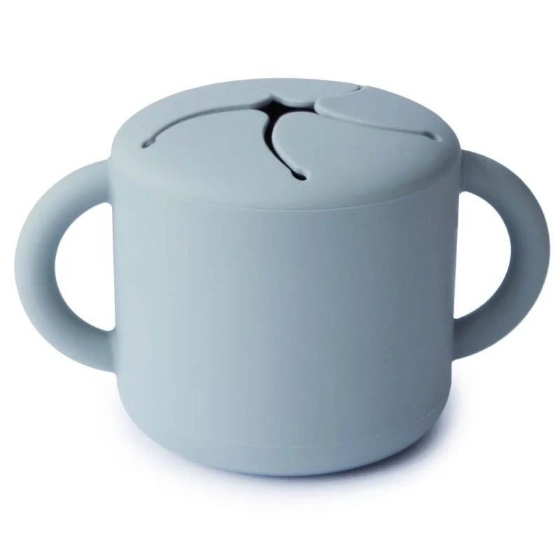 Mushie Copo Silicone para Snacks - Powder Blue